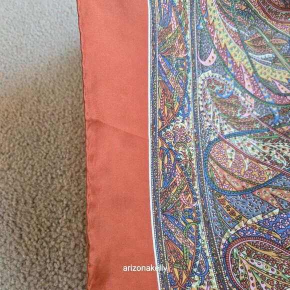 Vintage Liberty Silk Scarf Hand Rolled - Picture 10 of 14